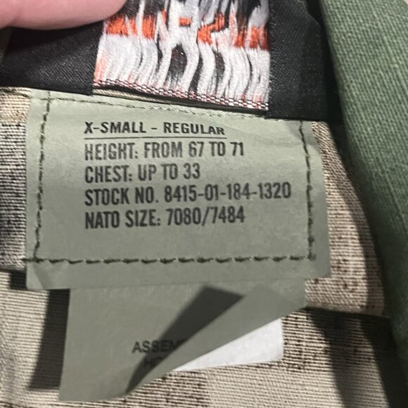 TRU-SPEC Camouflage Military Jacket Men's XS Regular 100% Cotton Fatigues NWT - Picture 3 of 9